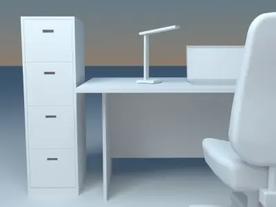 Office  Furniture Set Free 3D model