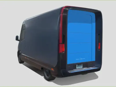 EDV 500 electric stepvan Low-poly 3D model