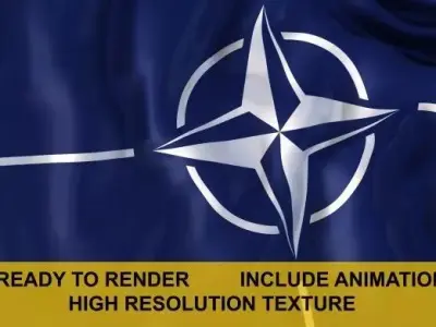 NATO 3d Flag 3D model