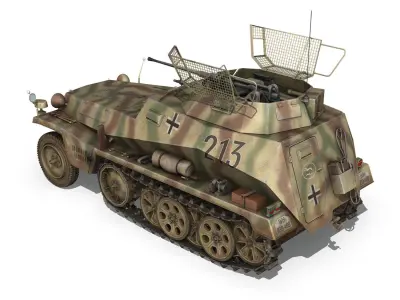 SD KFZ 250 9 - Reconnaissance Halftruck - 116 PzDiv 3D model