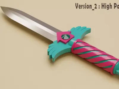 Squid Game Knife - High Quality 3D model