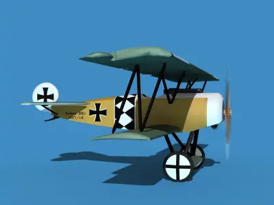 Fokker D-VI V16 3D model