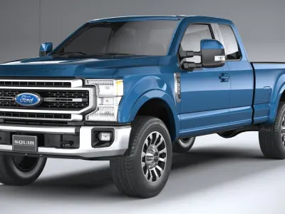 Ford F350 Super Duty Lariat Super Cab LB 2022 3D model