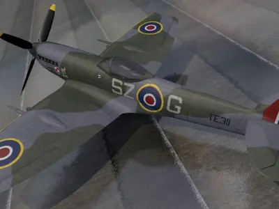Supermarine Spitfire Mk-16 - Mk-XVI 3D model