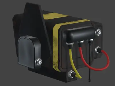 Flying Recon Robot - Game Ready Low-poly 3D model