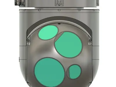 Wescam mx 10 Black GameReady LODs Drone Camera Low-poly 3D model