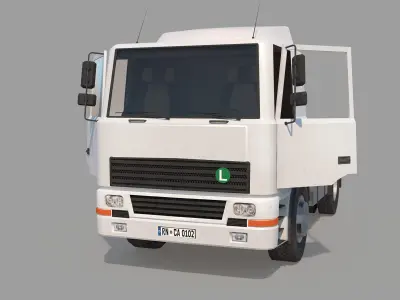 Semi Truck Low-poly 3D model