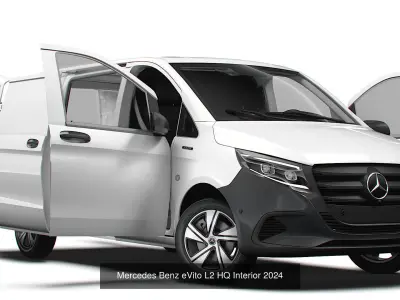 Mercedes Benz E Vito Van HQ Interior 2025 3D Model Collection
