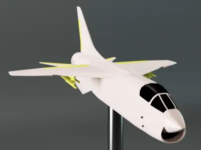 Crusader fighter jet 3D print model