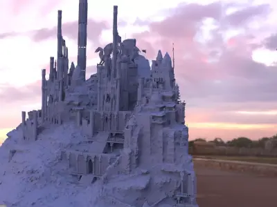 Desert Oasis Temple 3D model