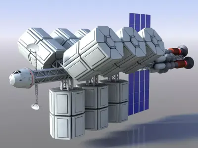 Truss Cargo Ship Free 3D model