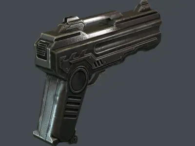 Sci-fi Pistol Concept Model Low-poly 3D model