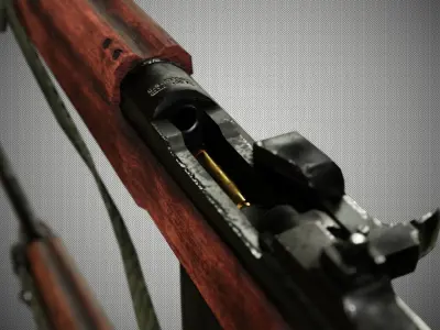 M1 and M1A1 Carbines Low-poly 3D model