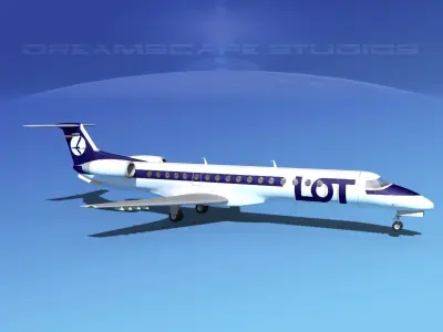 Embraer ERJ-145 LOT 3D model