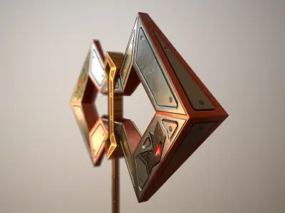 Egyptian Pantheon - Sekhmet War Hammer Low-poly 3D model