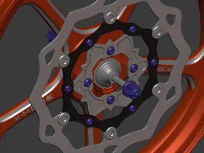 Rims X-Mode Low-poly 3D model