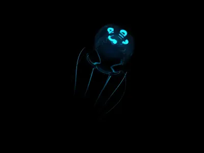 Jellyfish glowing 3D model