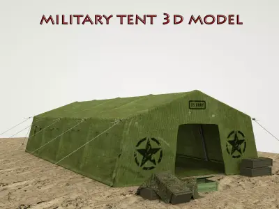 Military Tent 3d model  3D model
