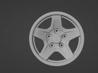 Mammoth Boulder Charcoal Wheel 3D model