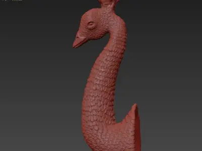 Wall Decoration Peacock 3D model