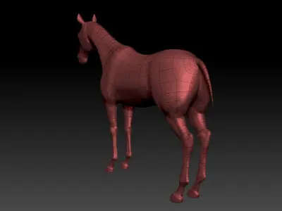 Horse animal mammal highpoly zebra metaverse biology wild 3D model