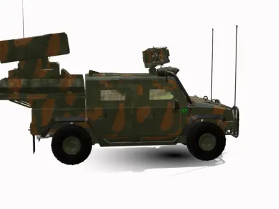 iveco lmv 4x4 antiaereo  Low-poly 3D model