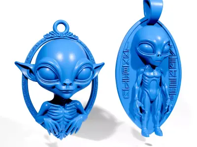 Aliens Pendants 2 3D print model