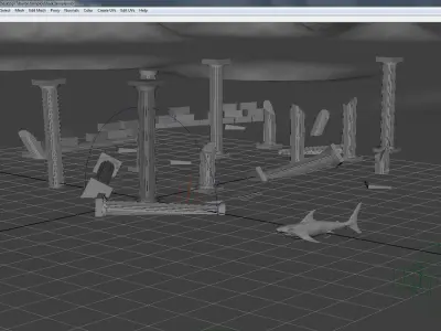Shark Temple 3D model