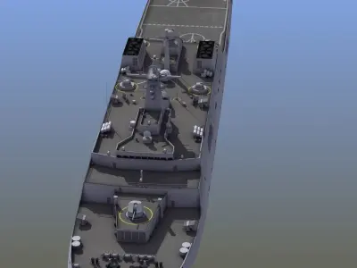 Type071 Amphibious Transport Dock 3D model