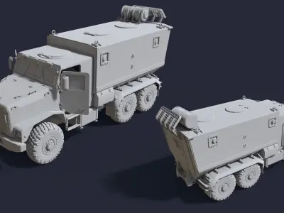 Cargo Truck Low-poly 3D model