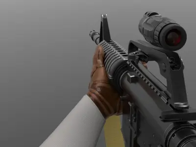 m16A2 Fps - Tps Low-poly 3D model