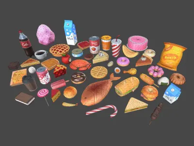 Low Poly Food Pack 3 Low-poly 3D model