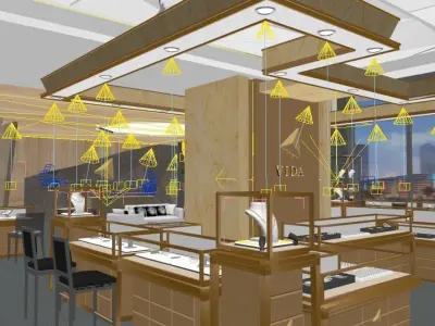 Modern Jewery Store Design 3D model