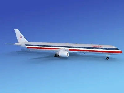 Boeing 757-300 American 3D model