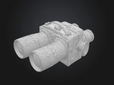 Night Vision Binocular Goggles STL OBJ 3D model