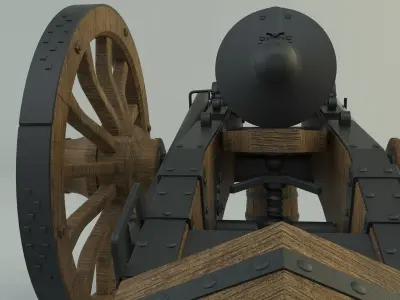 historic cannon war 3D model