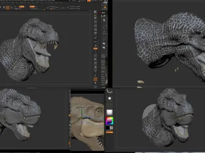 Zhuchengtyrannus Magnus- Descendant of TRex Sculpt  3D model