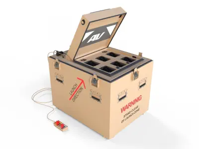 AeroVironment Multi-Pack Launcher and Switchblade 300 drone 3D model