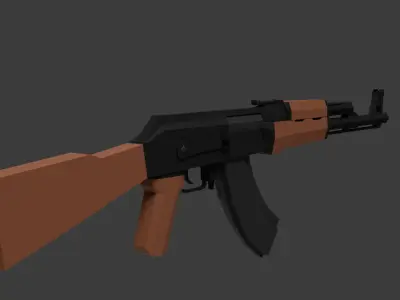 Ak-47 Lowpoly Low-poly 3D model