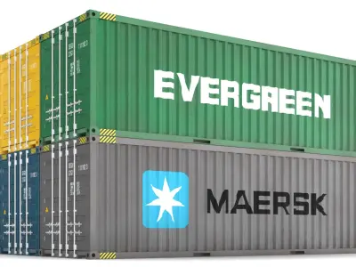 Shipping Containers 3D model buy