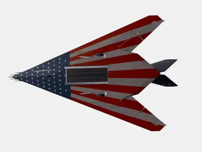 Lockheed F-117 Nighthawk Low-poly Low-poly 3D model