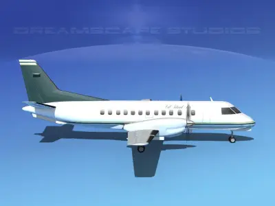 SAAB SF340 Cal Island Air 3D model
