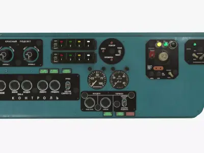 Mi-8MT Mi-17MT Left Side Console Russian Low-poly 3D model