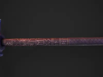 Viking War Hammer Low-poly 3D model