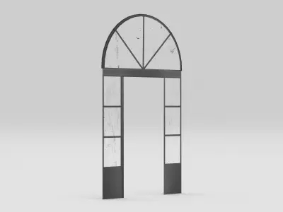 Iron door 2 Low-poly 3D model