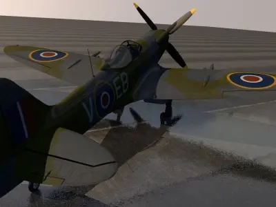 Supermarine Spitfire F Mk-14 - Mk-XIV 3D model
