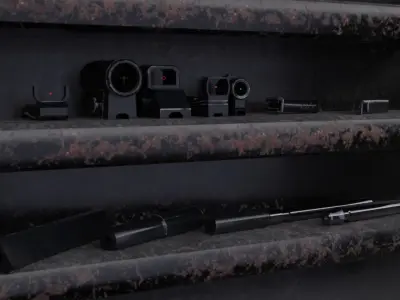 Custom Ump SMG Low-poly 3D model