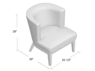 Barnard Wide Barrel Chair 3D model