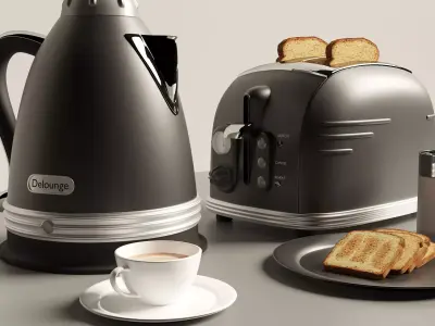 Scandi Home Breakfast Set Free 3D model