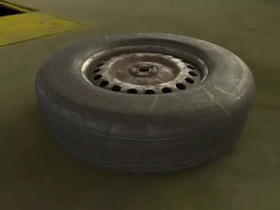 wheel Free low-poly 3D model